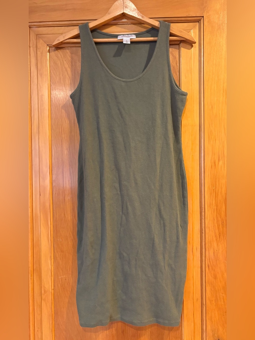 Motherhood Maternity Sleeveless Olive Green Tank Dress Small